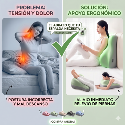 Almohada Ergonómica Terapéutica 3 en 1 | Soporte Lumbar y Piernas